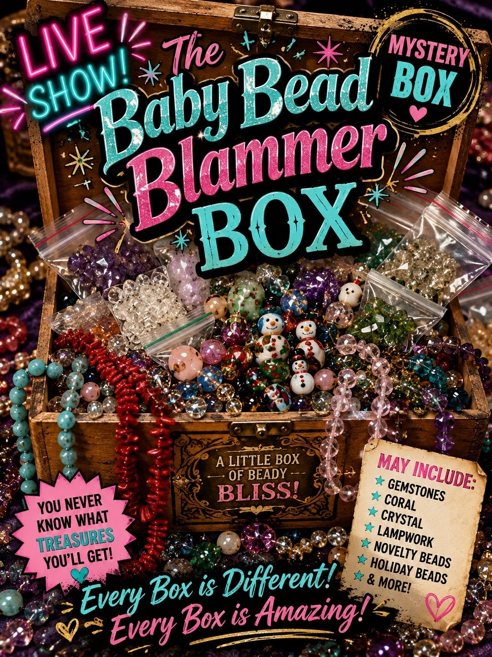 The Baby Bead Blammer Box - Multi-Color Jewelry Beads